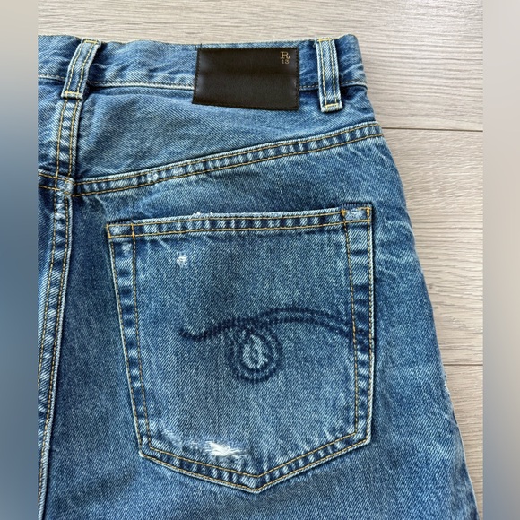 R13 Tailored Drop Bain With Rips Jeans - Picture 6 of 16